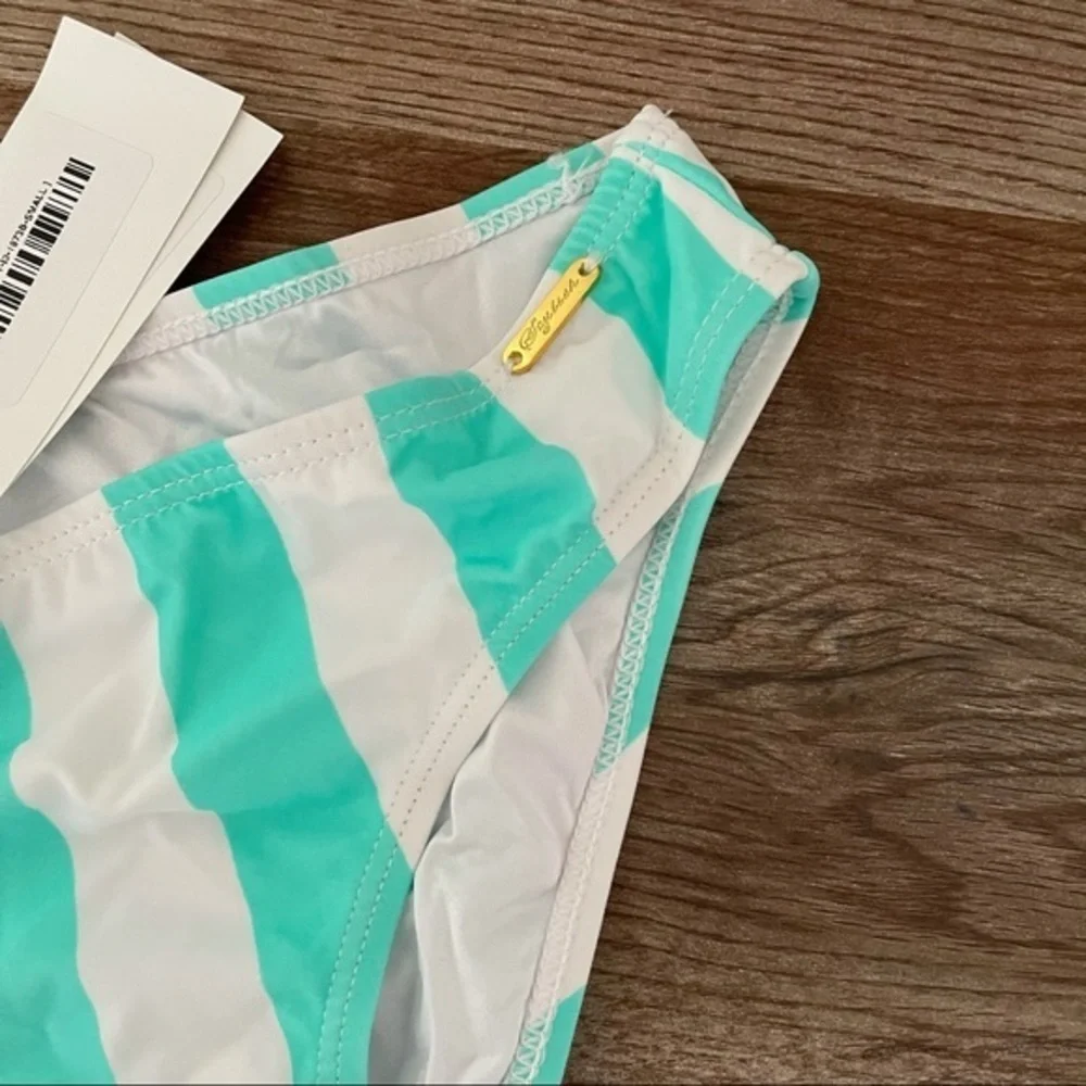 NWT Never Want 2 Leave Island Stripe Bikini Bottom
